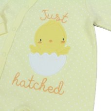 M15939: Baby " Just Hatched" Cotton Sleepsuit (NB-3 Months)